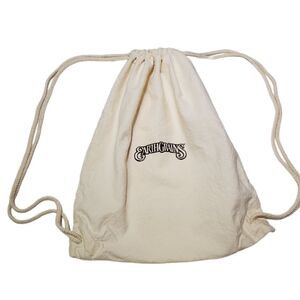 🌹Drawstring Backpacks Earthgrains Cream Casual Bag 100% Organic Cotton Backpack